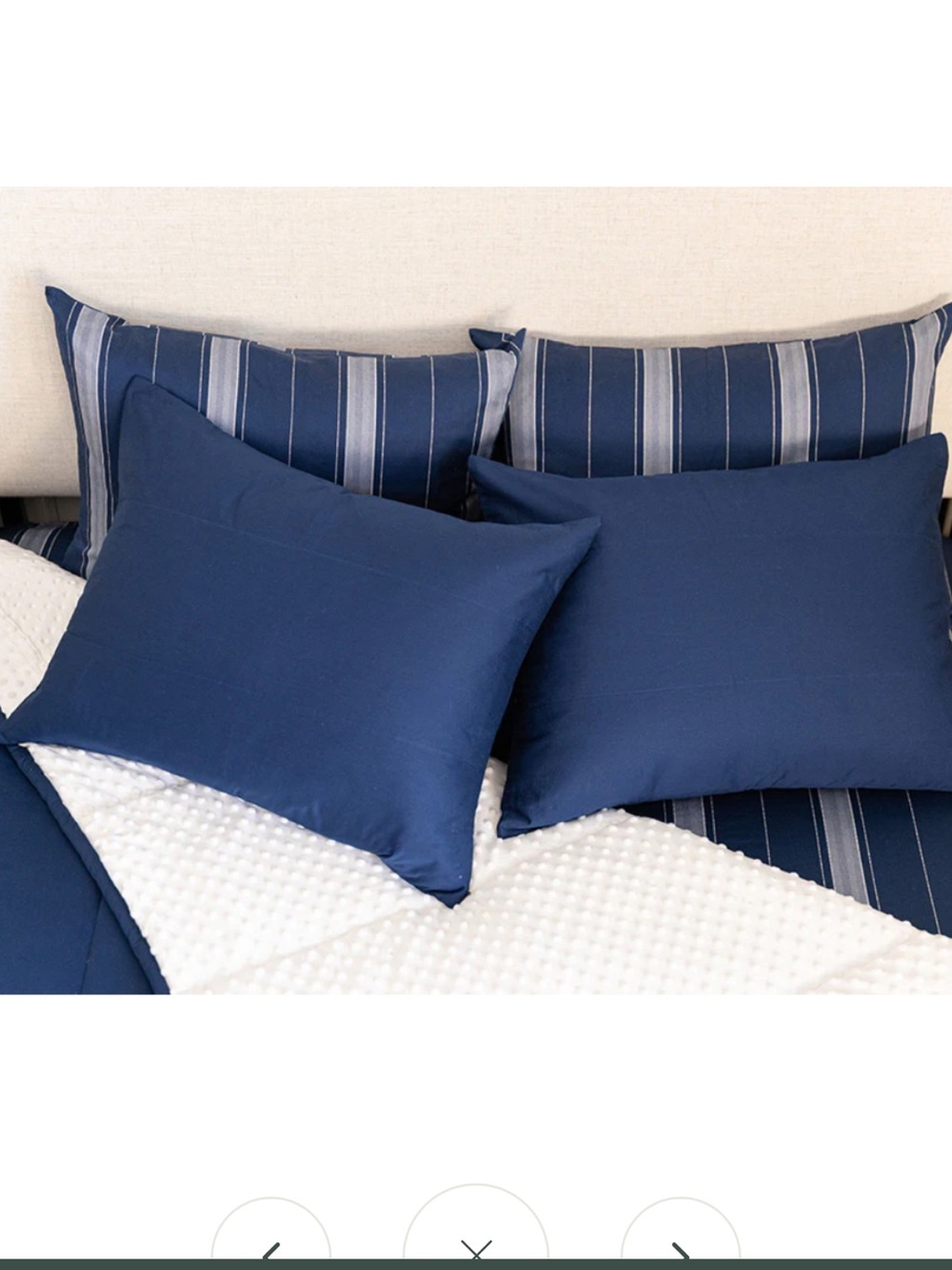 Beddy’s All-in-One Zipper Bedding Set - Twin in Evan (navy minky)